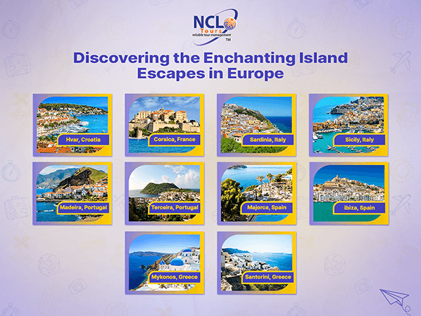 Island destinations in Europe